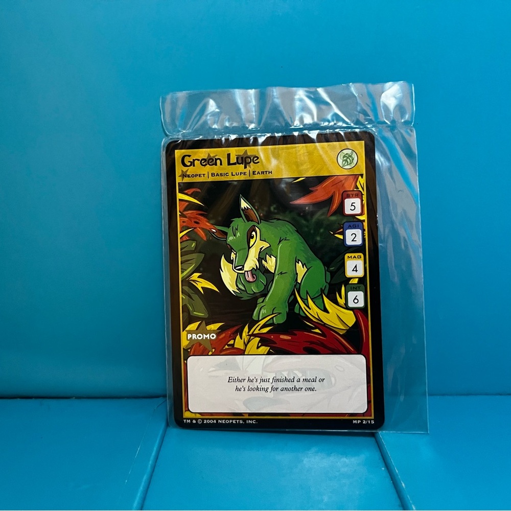 McDonald’s Neopets TCG Green Lupe Promo 2/15 - 2004